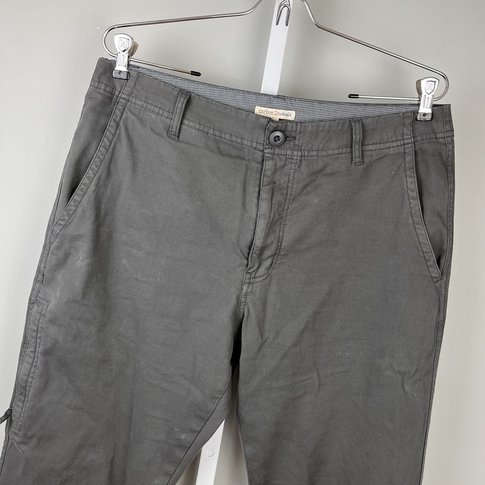 Carbon 2 Cobalt Better Bet Bedford Pants Mens 34 Gray Chino Straight Leg‎